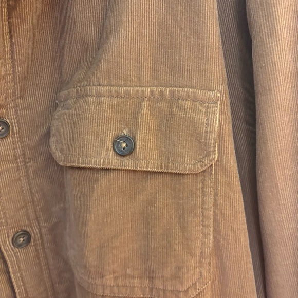 Covington Brown Corduroy Jacket Fleece Lining L Button Down Outdoor Chore Camp - Picture 4 of 9